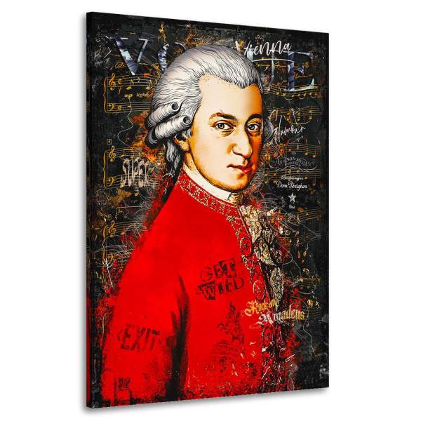 Wandbild Leinwandbild Mozart Pop Art