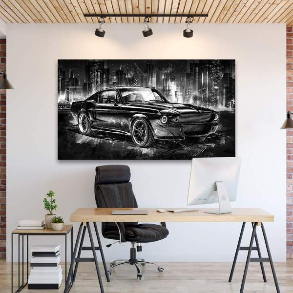 Ford Mustang als Leinwandbild von Roland Menzel | Kunstgestalten24