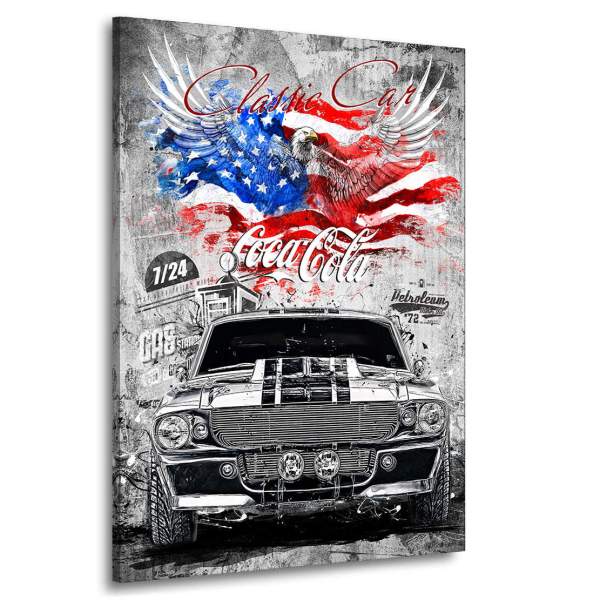 Ford Mustang Wandbild Kunstgestalten24