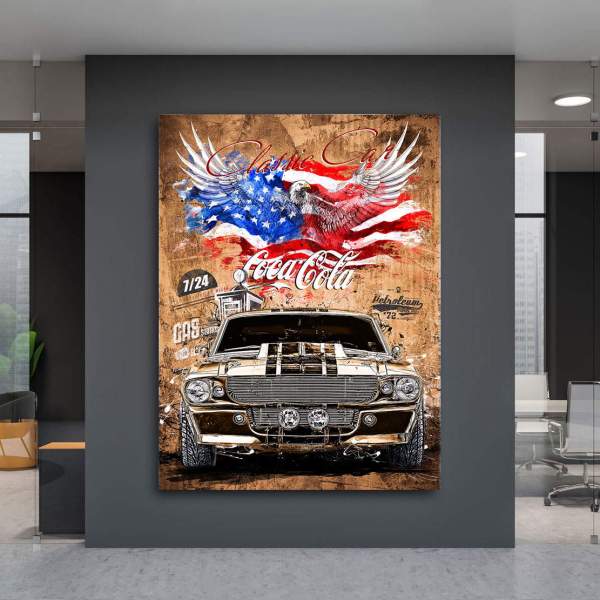 Ford Mustang Wandbild Kunstgestalten24