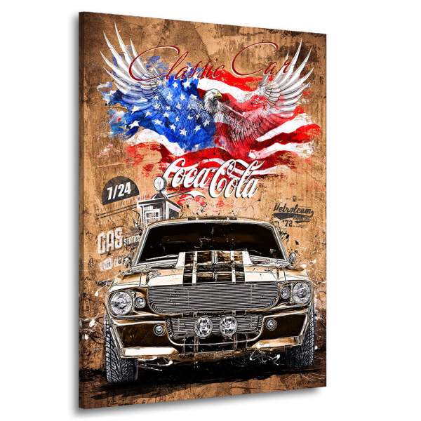 Ford Mustang Wandbild Kunstgestalten24