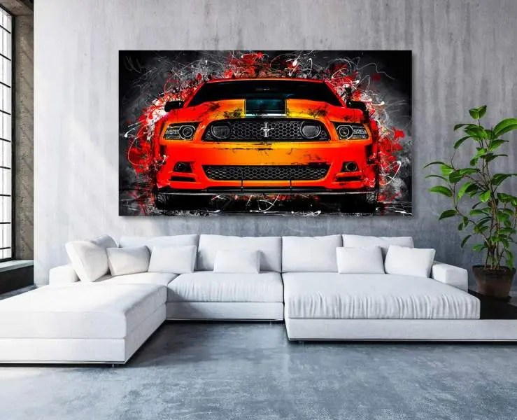 Wandbild Ford Mustang von Ron Davis - Kunstgestalten24