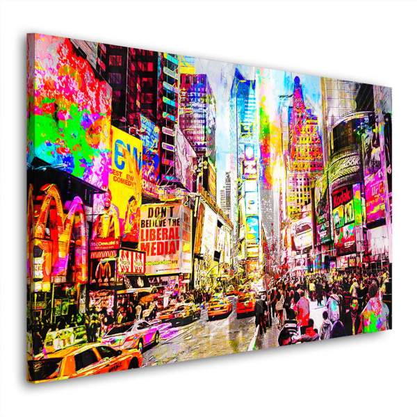 Wandbild Leinwandbild Times Square Pop Art Style