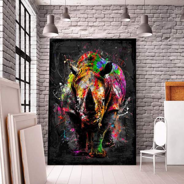 Nashorn Leinwandbild