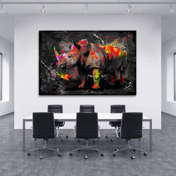 Nashorn-Leinwandbild-Wandbilder