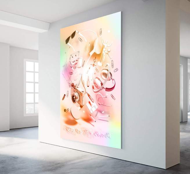 old-school-leinwandbild