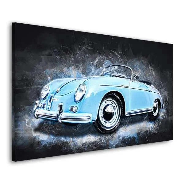 Auto Wandbild Leinwandbild Porsche Speedster Blue