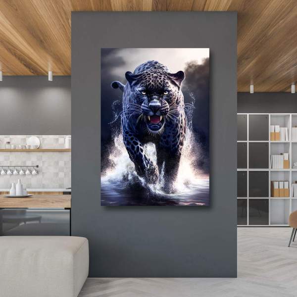 Leopard Leinwandbild von Kunstgestalten24