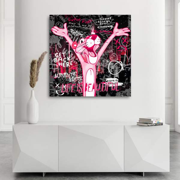 Panther Wandbild von Kunstgestalten24