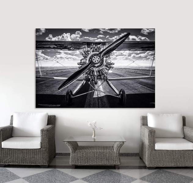 leinwandbild-flugzeug-retro