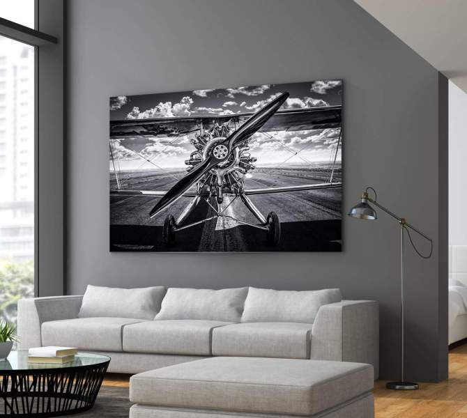 leinwandbild-flugzeug-retro