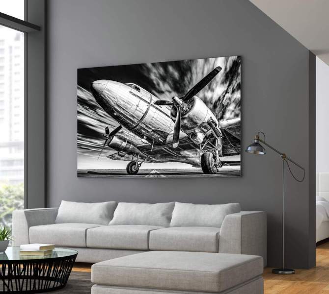 leinwandbild-flugzeug-vintage