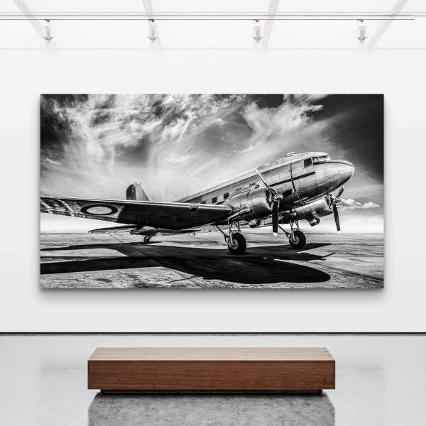 Wandbild Leinwandbild Propeller Flugzeug DC3