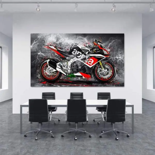 Wandbild Leinwandbild Aprilia RSV4 Motorradbild