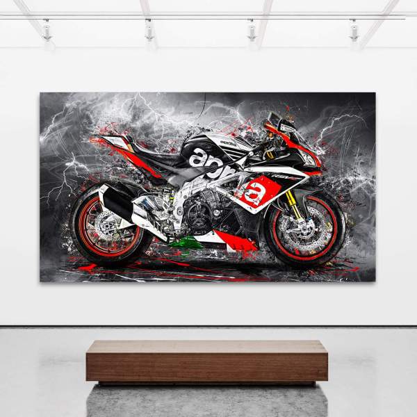 Wandbild Leinwandbild Aprilia RSV4 Motorradbild