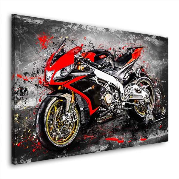 Motorrad Leinwandbild von Kunstgestalten24