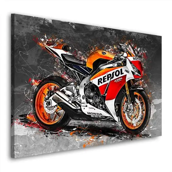 Wandbild Leinwandbild Honda CBR Fireblade Abstrakt Style