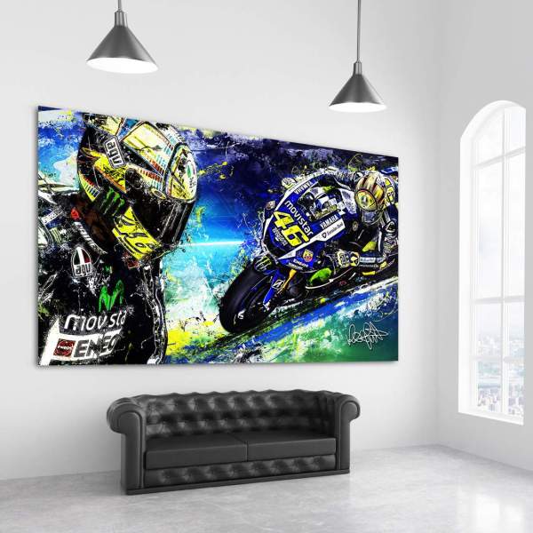 Motorrad-Leinwandbild-Wandbild