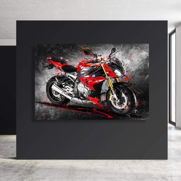 Motorrad Leinwandbild von Kunstgestalten24