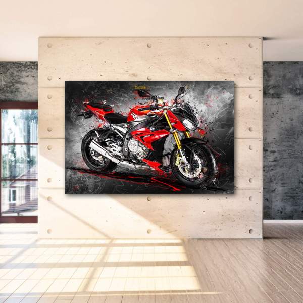Motorrad Leinwandbild von Kunstgestalten24