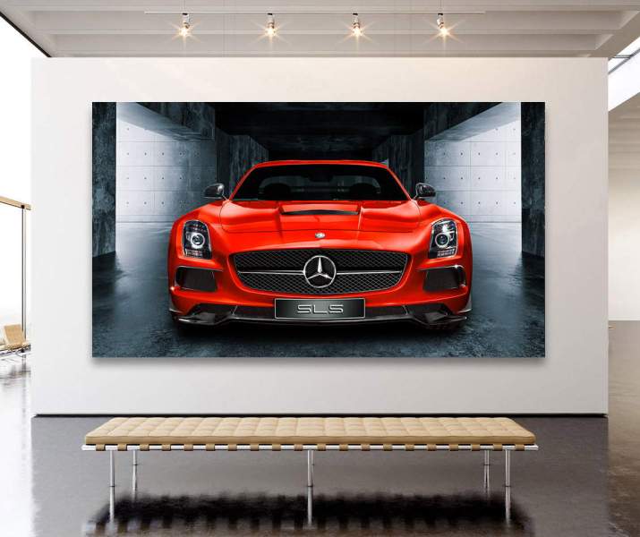 Mercedes-SLS-Leinwanddruck