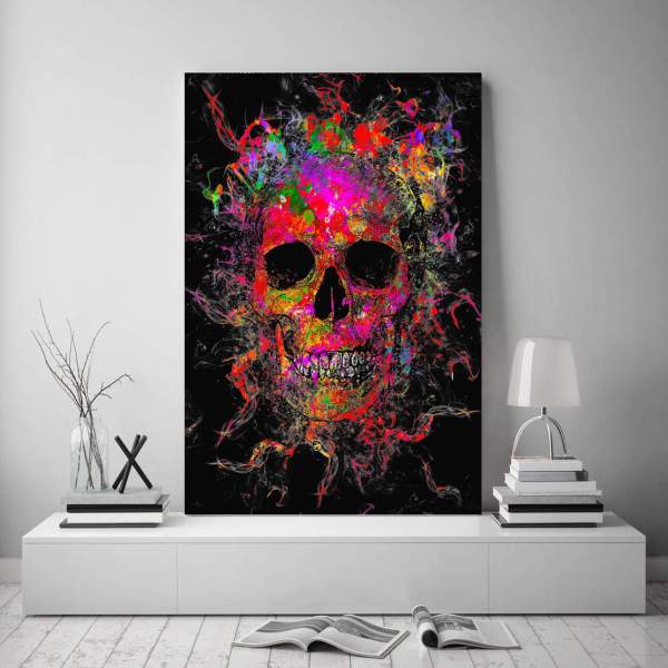 Totenkopf-Wandbild-Leinwandbild
