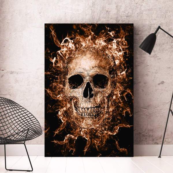 Totenkopf-Wandbild-Aludibond