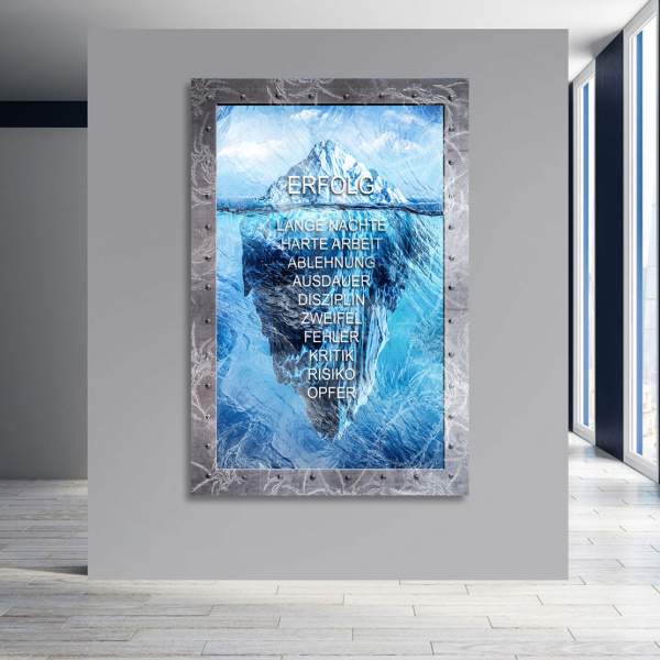 Motivations Wandbild Erfolg Eisberg Frozen Style Nr.2