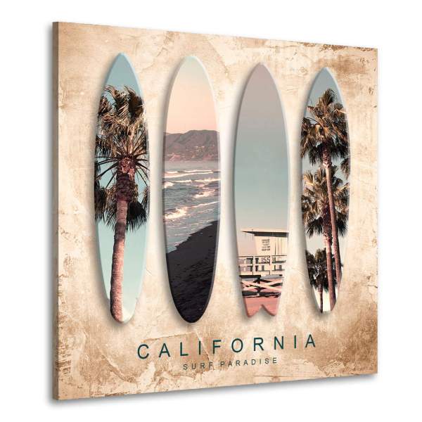 Wandbild Leinwandbild California Surfing
