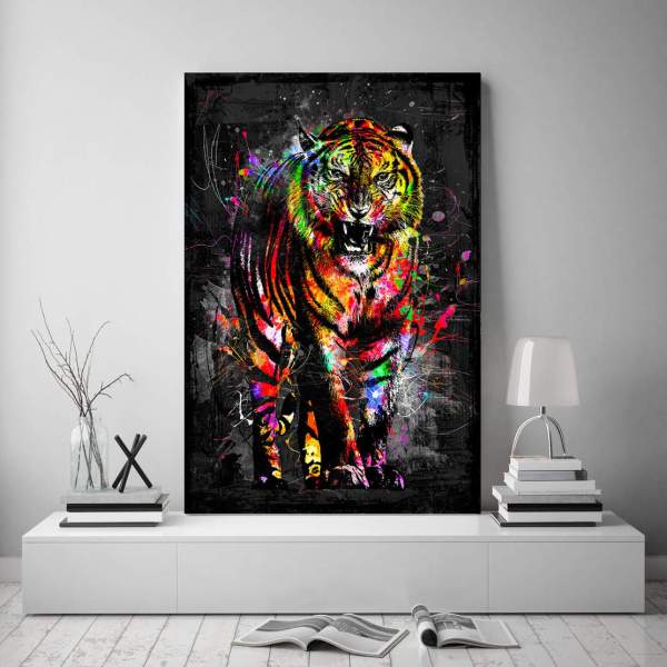 Tiger-Leinwandbild-Wandbild