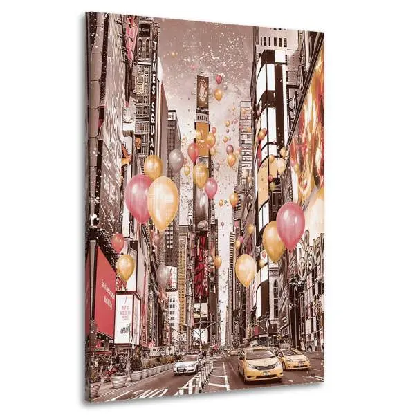 Wandbild Leinwandbild New York Times Square Balloon Vintage