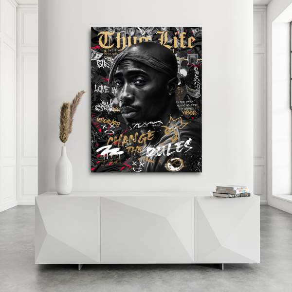 Tupac Blattgold Bild von Kunstgestalten24