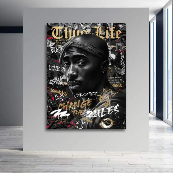 Tupac Blattgold Bild von Kunstgestalten24