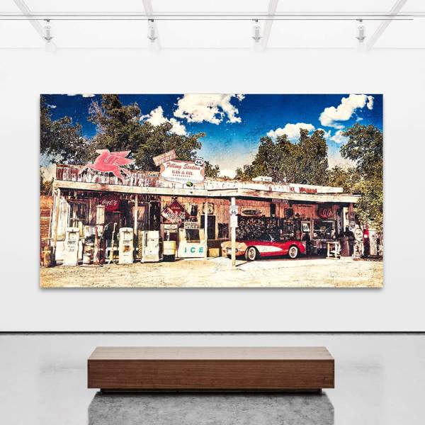 USA Tanstelle auf Leinwand von Roland Menzel | Kunstgestalten24