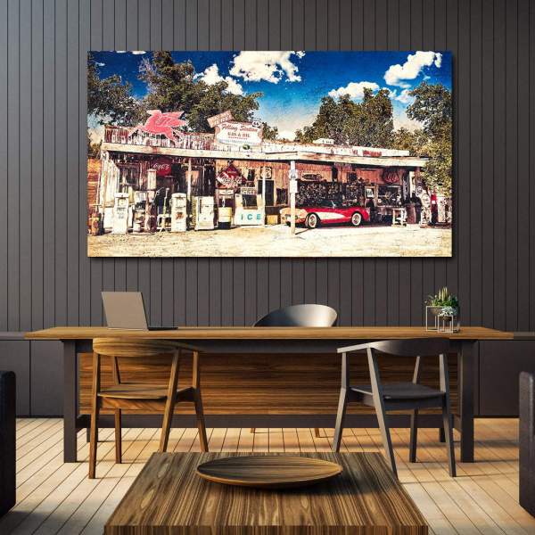 USA Tanstelle auf Leinwand von Roland Menzel | Kunstgestalten24