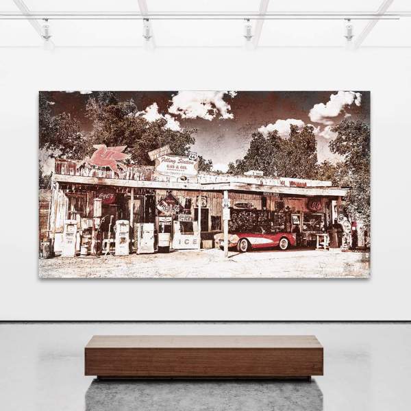 USA Tanstelle als Leinwandbild von Roland Menzel | Kunstgestalten24