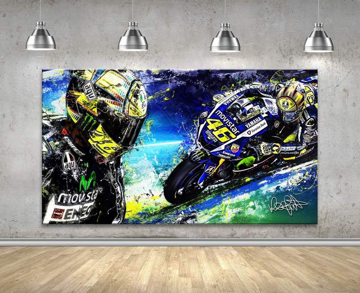 Motorrad-Leinwandbild-Wandbild