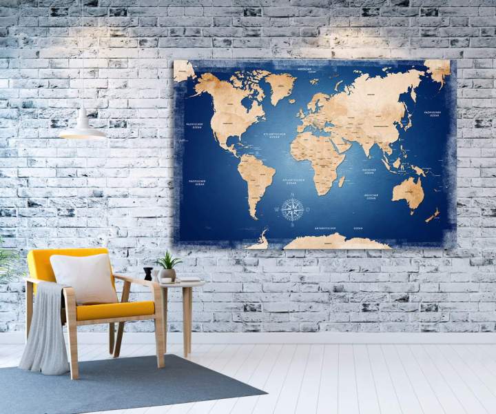 Leinwandbild Globus