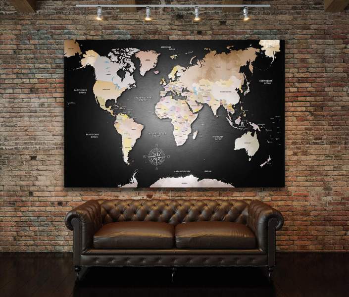Wandbild Landkarte