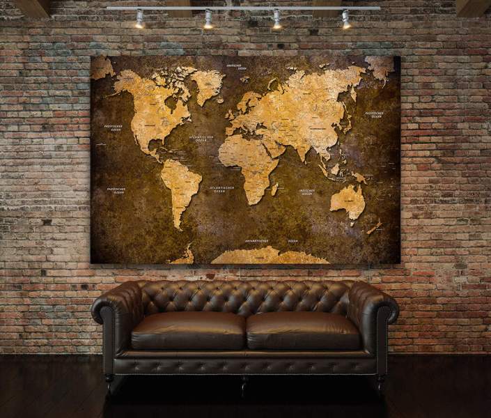 Leinwandbilder Landkarte