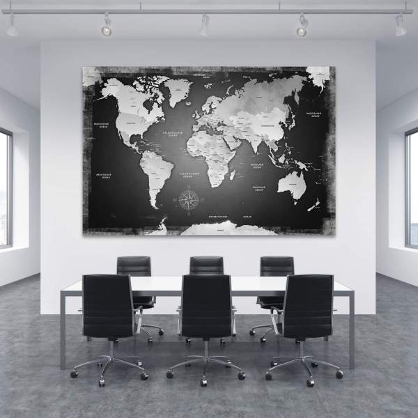 Weltkarte Leinwandbild