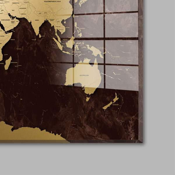 Blattgold Weltkarte von Kunstgestalten24