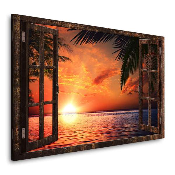 Sonnenuntergang-Leinwadbild