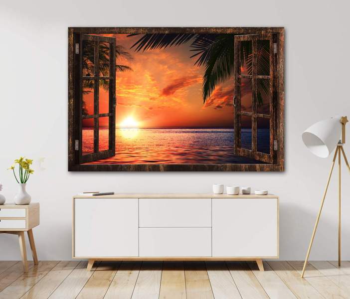 Sonnenuntergang-Wandbild