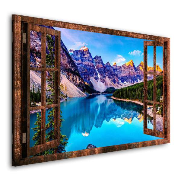 Leinwandbild-Bergsee-Wandbild