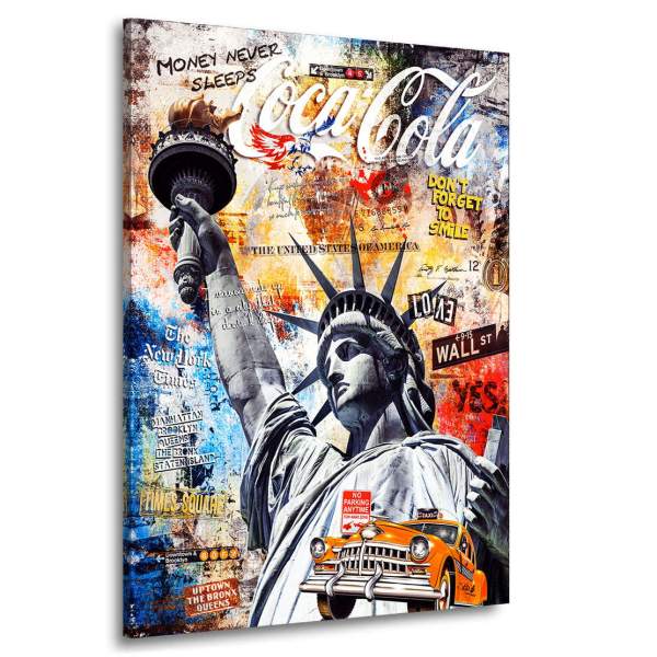 Wandbild Leinwandbild New York Liberty Pop Art Color Style