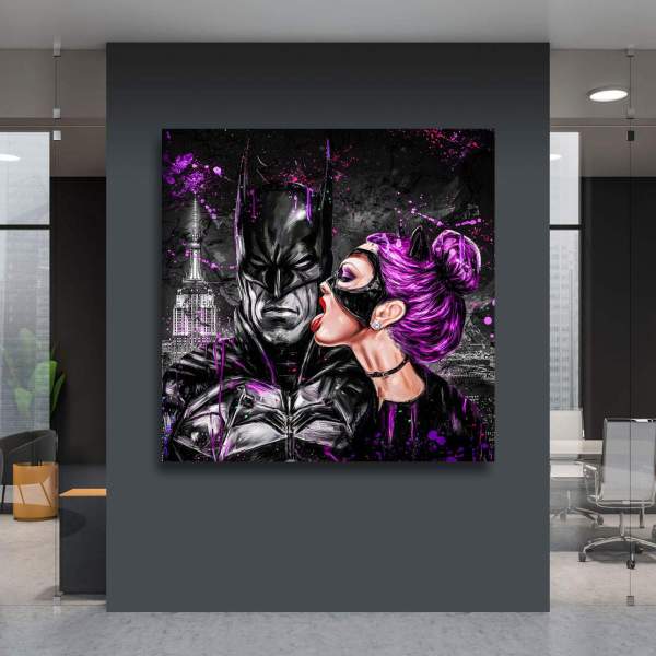 Batman Catwoman Wandbild von Kunstgestalten24