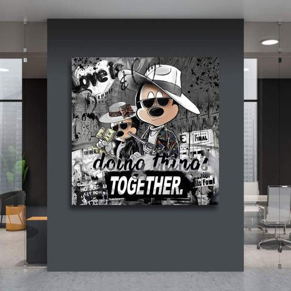 Bonnie & Clyde Wandbild von Kunstgestalten24