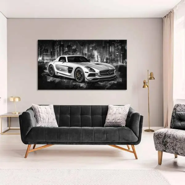 Mercedes SLS Leinwandbild