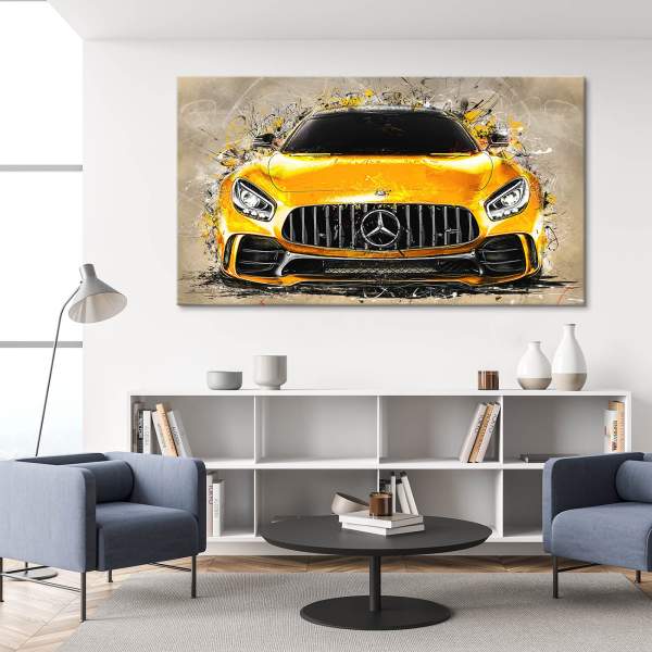 mercedes amg gt als leinwandbild von roland menzel | kunstgestalten24